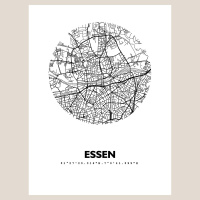 Essen Map Black &amp; White
