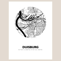 Duisburg Map Black &amp; White