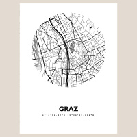 Graz Map Black & White