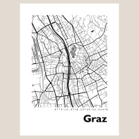 Graz Map Black & White
