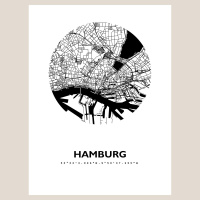 Hamburg Map Black & White