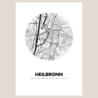 Heilbronn Map Black & White