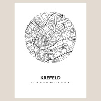 Krefeld Stadtkarte Eckig & Rund