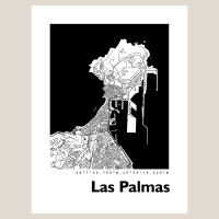 Las Palmas Map Black & White