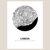 Lissabon Map Black & White