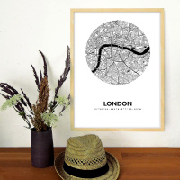 London Stadtkarte Eckig & Rund