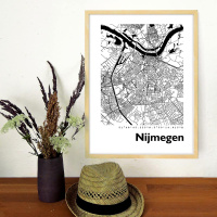 Nijmegen Stadtkarte Eckig & Rund