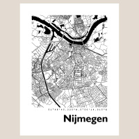 Nijmegen Map Black & White