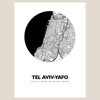 Tel Aviv Map Black & White
