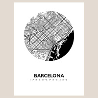 Barcelona Map Black &amp; White