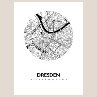 Dresden Map Black & White