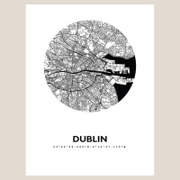 Dublin Map Black & White
