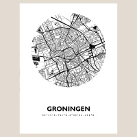Groningen Stadtkarte Eckig & Rund