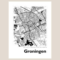 Groningen Stadtkarte Eckig & Rund