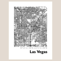 Las Vegas Map Black & White