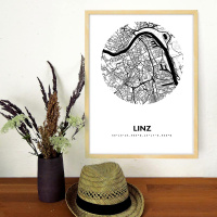 Linz Stadtkarte Eckig & Rund