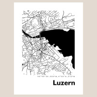 Luzern Map Black & White