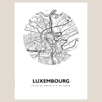 Luxemburg Map Black & White