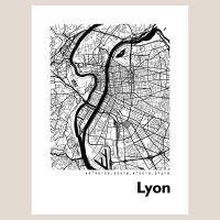 Lyon Stadtkarte Eckig & Rund