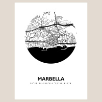 Marbella Map Black & White