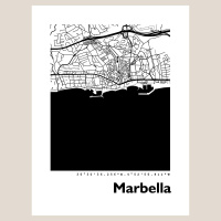 Marbella Map Black & White
