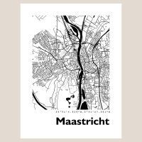 Maastricht Map Black & White