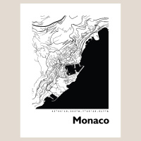 Monaco Map Black & White