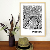 Moskau Stadtkarte Eckig & Rund