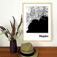 Neapel Stadtkarte Eckig & Rund