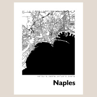 Neapel Map Black & White