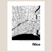 Nizza Stadtkarte Eckig & Rund