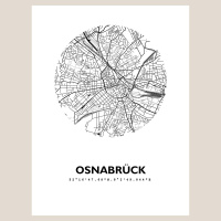 Osnabrueck Map Black &amp; White