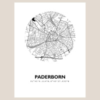 Paderborn Map Black & White
