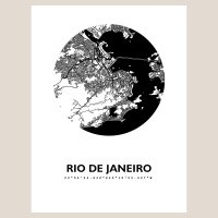 RiodeJaneiro Map Black & White