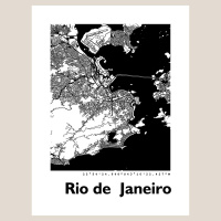 RiodeJaneiro Map Black & White