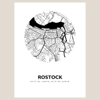 Rostock Stadtkarte Eckig & Rund