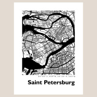 Sankt Petersburg Map Black & White