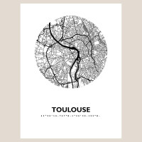 Toulouse Stadtkarte Eckig & Rund