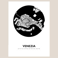 Venedig Map Black & White
