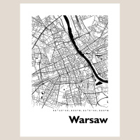 Warschau Stadtkarte Eckig & Rund