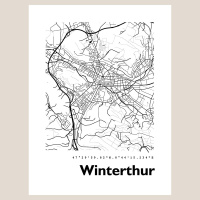 Winterthur Stadtkarte Eckig & Rund