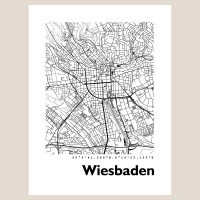 Wiesbaden Map Black & White