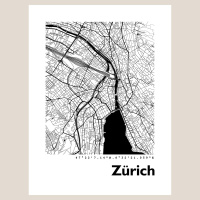 Zuerich Stadtkarte Eckig & Rund
