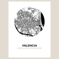 Valencia Map Black & White