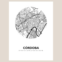 Cordoba Map Black &amp; White