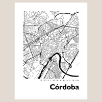 Cordoba Map Black & White