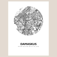 Damaskus Stadtkarte Eckig & Rund