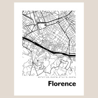 Florenz Map Black & White