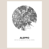 Aleppo Map Black &amp; White