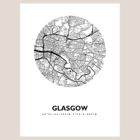 Glasgow Map Black & White